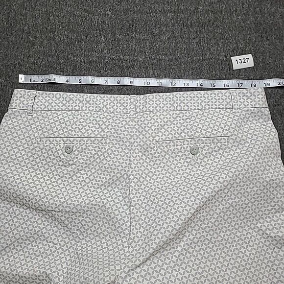 Khaki By Gap Womens Chino Pants 16 Slim City Geometric Blue & White Flat Front - Picture 12 of 12